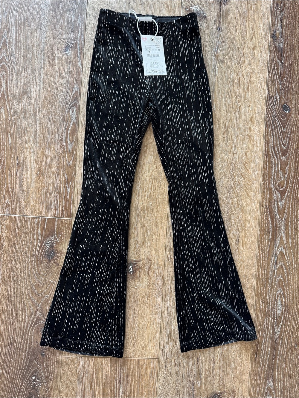 NWT - Zara Black Sparkle Flare Pants